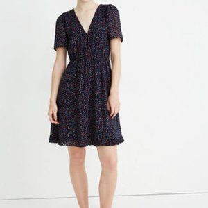Madewell Flutter-Sleeve Ruffle-Hem Dress, Size 4